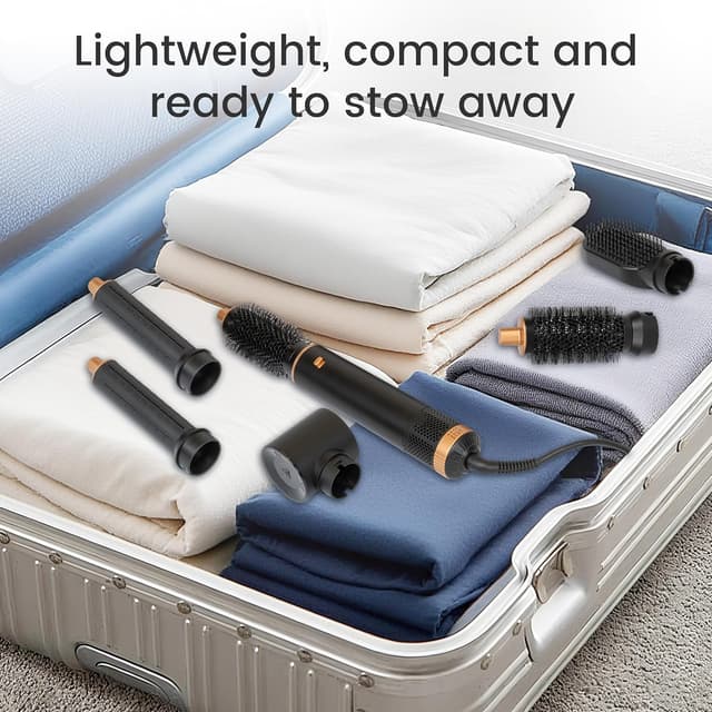 Thumbnail 6 de Airbrush 5 in 1 Multi Hair Styler & Blowdry Brush Hairdryer (Hot Magic) – Black Gold