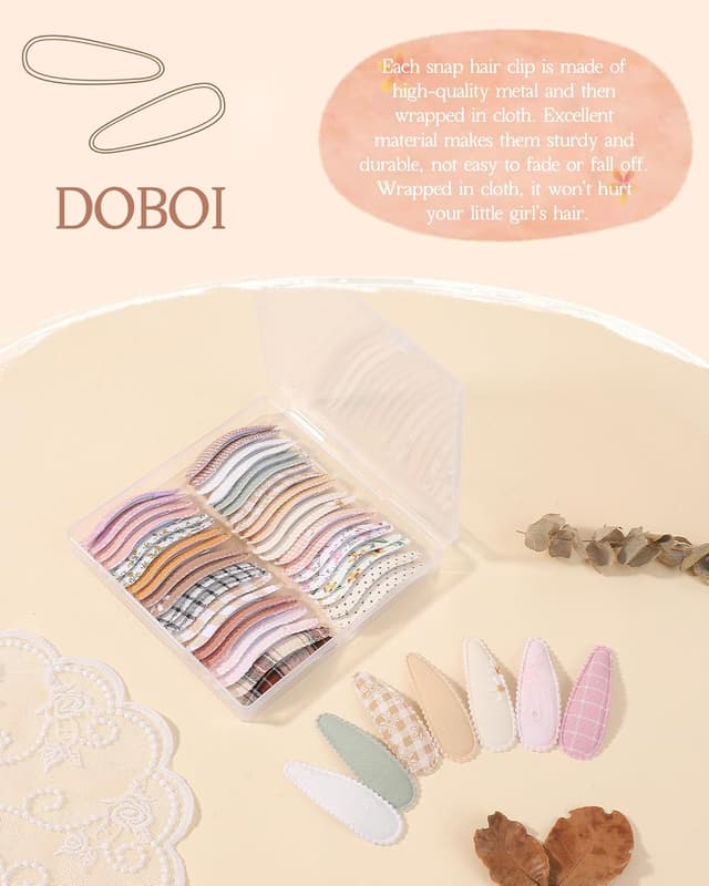 Thumbnail 2 de doboi 40Pcs Toddler Hair Clips 2.2in