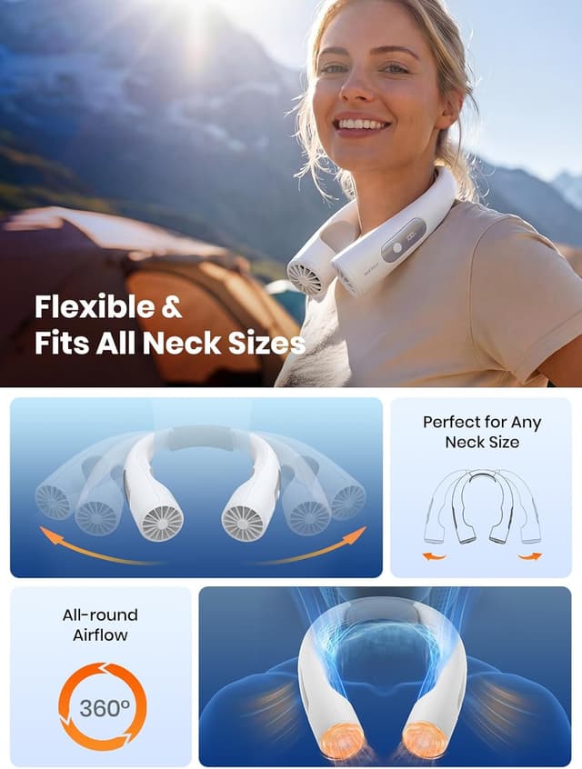 Detalle 2 de Warmco neck fan 10000mAh portable