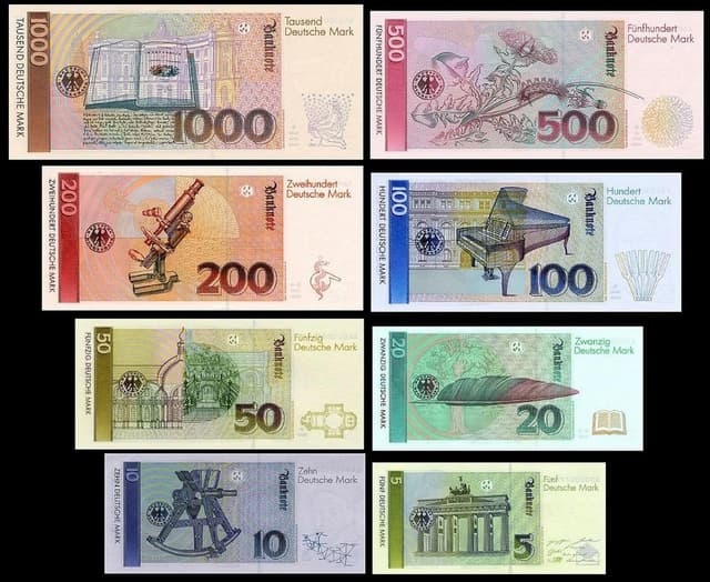 Thumbnail 4 de JDS Collection Reproduktionen Deutsche Mark 8 Scheine 1991