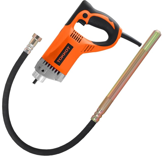 Detalle de Elektrischer Betonrüttler 1300 W mit 1,5 m Kupferstange – Hand-Betonvibrator für Platten und Fundamente
