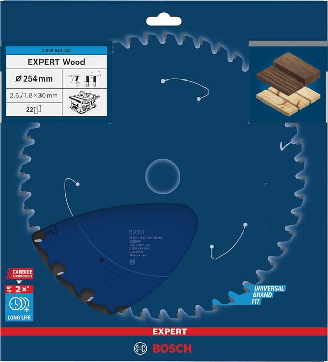 Detalle 2 de Bosch EXPERT Wood lame 254 mm T22 pour table