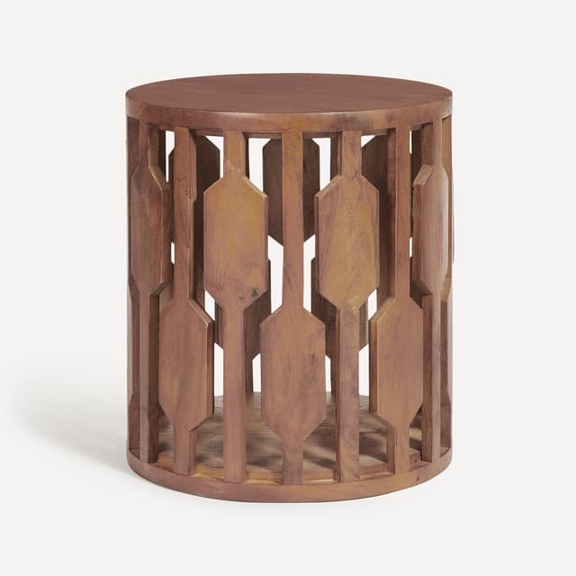 Detalle de El Corte Inglés Boria — mesa auxiliar madera de mango