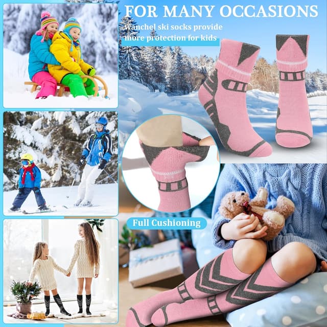 Thumbnail 3 de wanchel Warme Kinder Skisocken 2 Paar