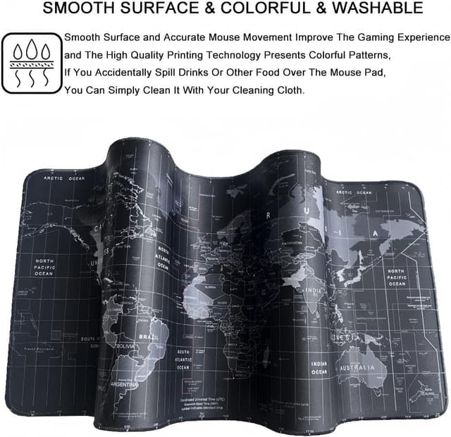 Detalle de Ningchuya Gaming-Mauspad 600 x 300 mm (rutschfeste Gummifüße, waschbar)