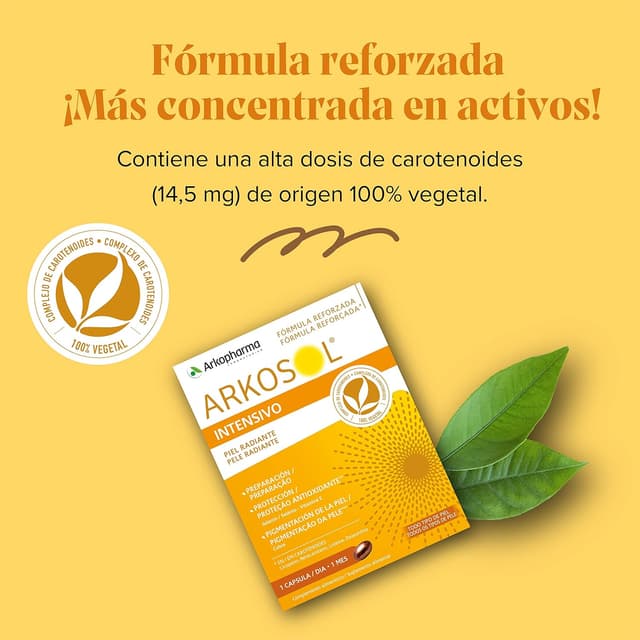Detalle 2 de Arkopharma Arkosol Intensivo 60 Cápsulas ☀️ Bronceado desde adentro