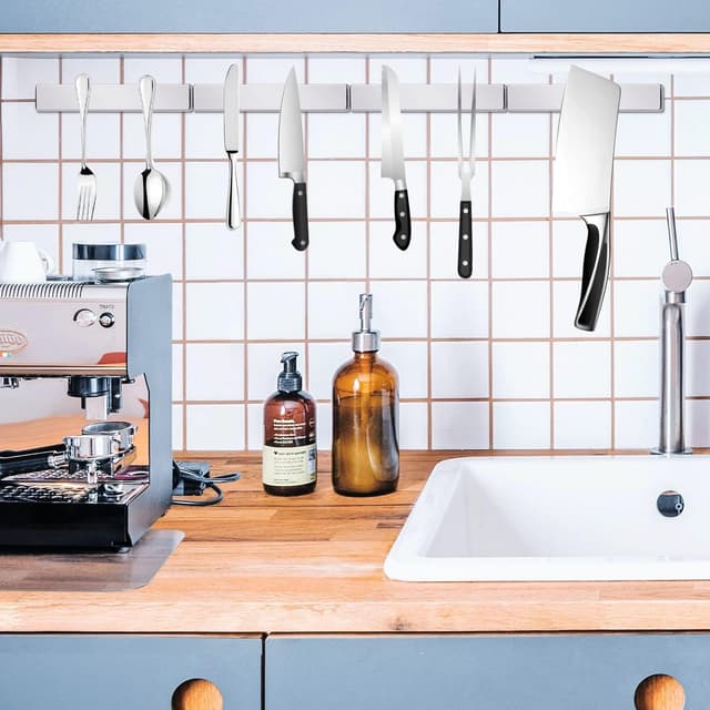 Detalle de FINDMAG Stark-Neodym-Magnete mit doppelseitigem Klebeband, 8er-Set (60 x 10 x 3 mm)