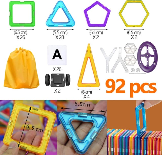 Detalle de Jokooan Costruzioni Magnetiche 68 pezzi STEM Montessori