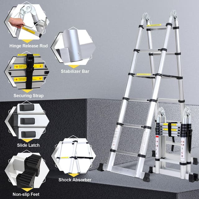 Detalle de Yakimz Scala telescopica 3,8 m