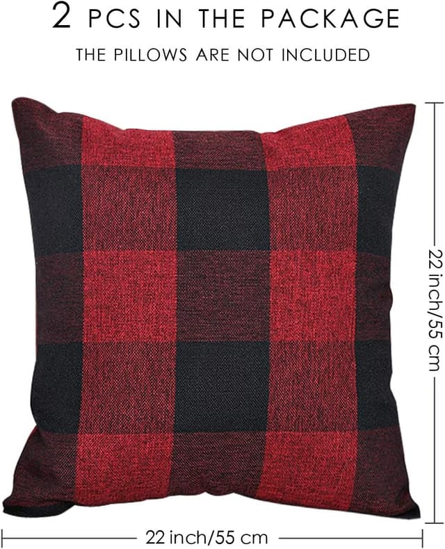 Detalle 2 de ORANIFUL buffalo check cushion covers 55cm