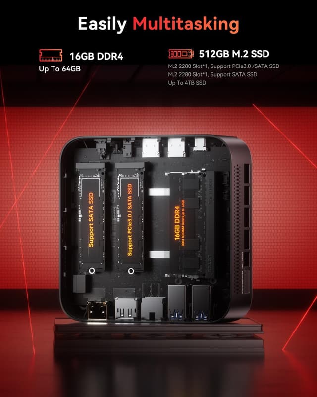 Thumbnail 5 de NiPoGi E3B Mini PC Ryzen 5 7430U 16GB/512GB