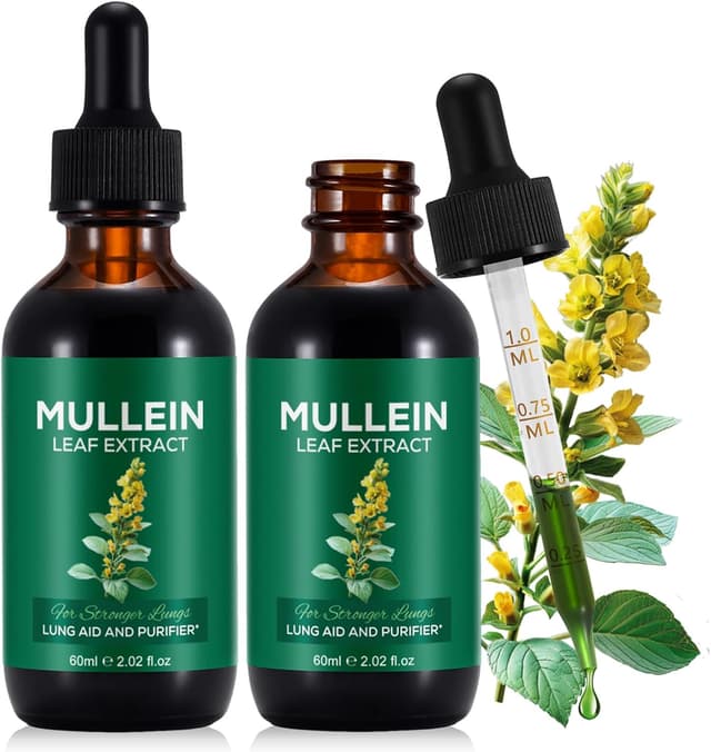 Detalle de Mullein Drops 120 ml mullein extract for lungs 💧