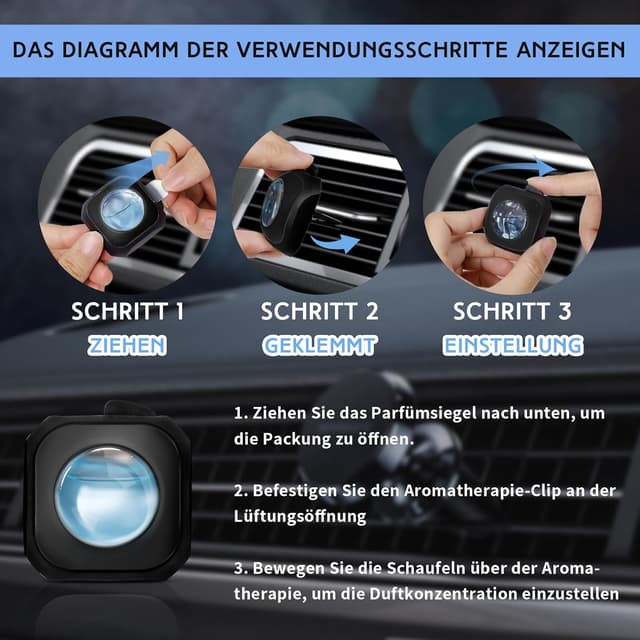 Thumbnail 6 de SCENTORINI Auto Lufterfrischer-Clips mit Baumwolle- und Vanilleduft (4 ml, 6 Stück)