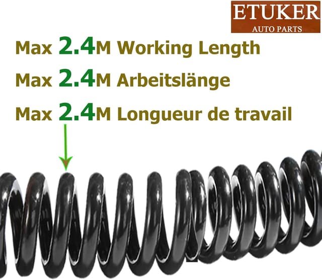 Detalle 2 de ETUKER 7-pin Trailer Extension Cable for Caravans (coiled lead, up to 2.4m)