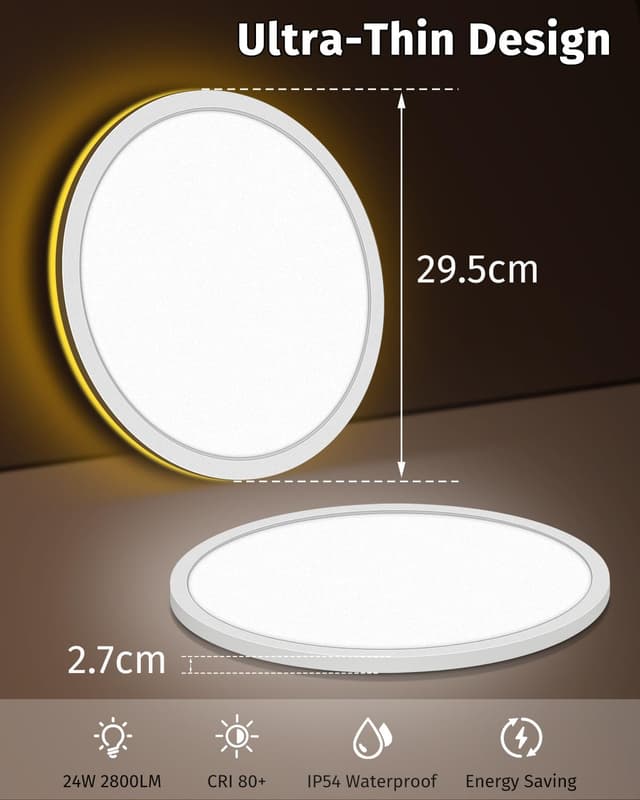 Thumbnail 5 de Bowfar LED Deckenleuchte 24W 2800LM