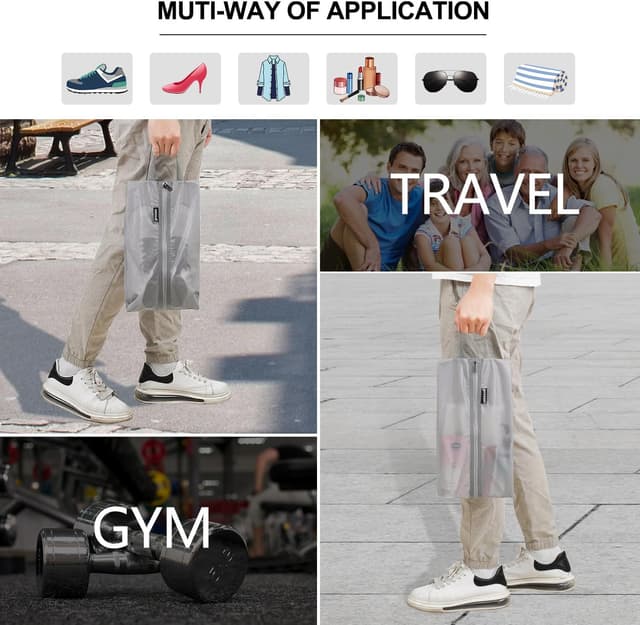 Detalle 2 de Prezon Travel shoe bags, water resistant TPU