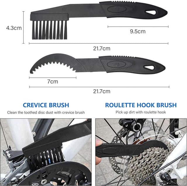 Detalle 1 de WEIDMAX Fahrrad Kettenreiniger Set 6-in-1 mit Kettenöl und 300-ml-Reiniger-Spray