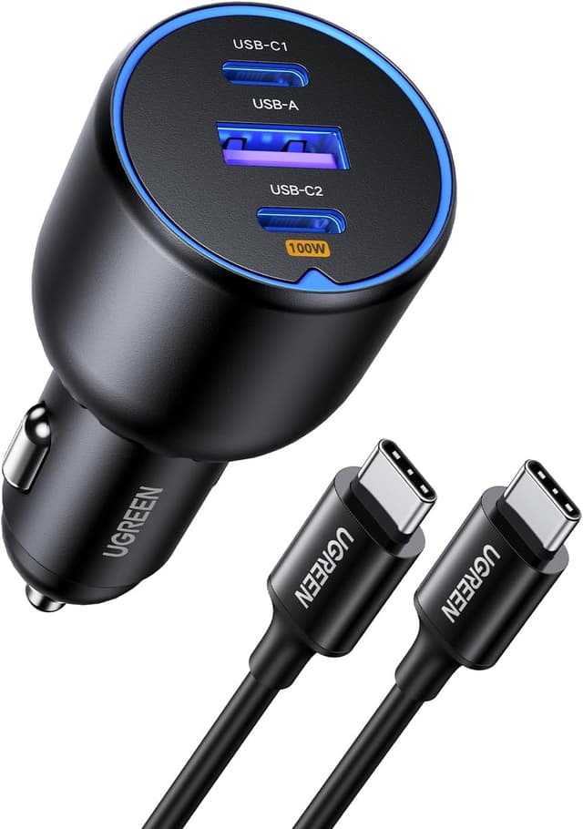 Detalle de UGREEN 130W USB C Car Charger 100W fast charger