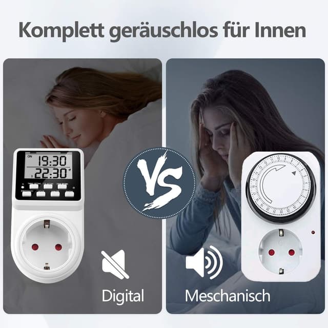 Detalle 2 de NOVKIT Intervall Digitale Zeitschaltuhr Steckdose mit Countdown und 3 Schaltprogrammen (unendlicher Zyklus)