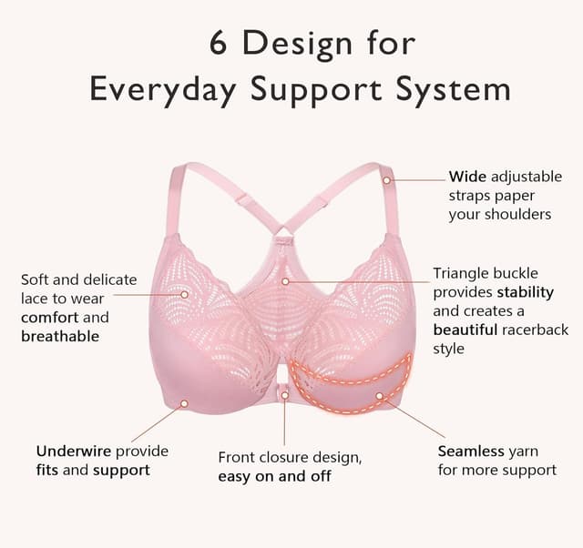 Thumbnail 3 de DotVol Sujetador de Mujer con Aros y Cierre Frontal T-Back 👙