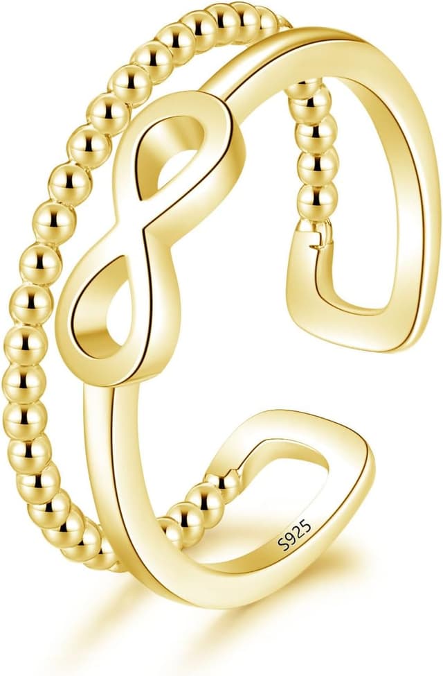 Thumbnail 1 de Cangall Adjustable 925 Sterling Silver Infinity Ring ๐