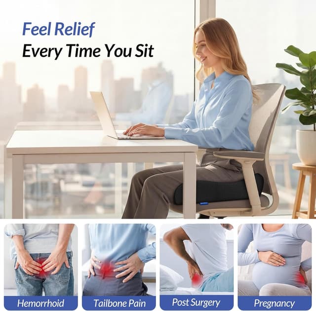 Detalle 2 de ZIKEE Thickened Seat Cushion 6.0" 💺