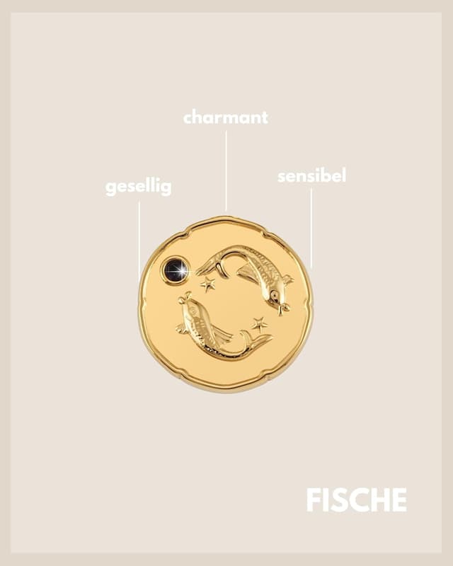 Detalle de GD GOOD.designs collana zodiacale in oro con pietra di nascita, placcata in oro 18 carati con ciondolo zodiacale