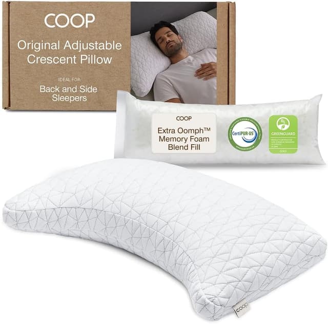 Imagen de Coop Home Goods Crescent Adjustable Pillow en OfertitasTOP
