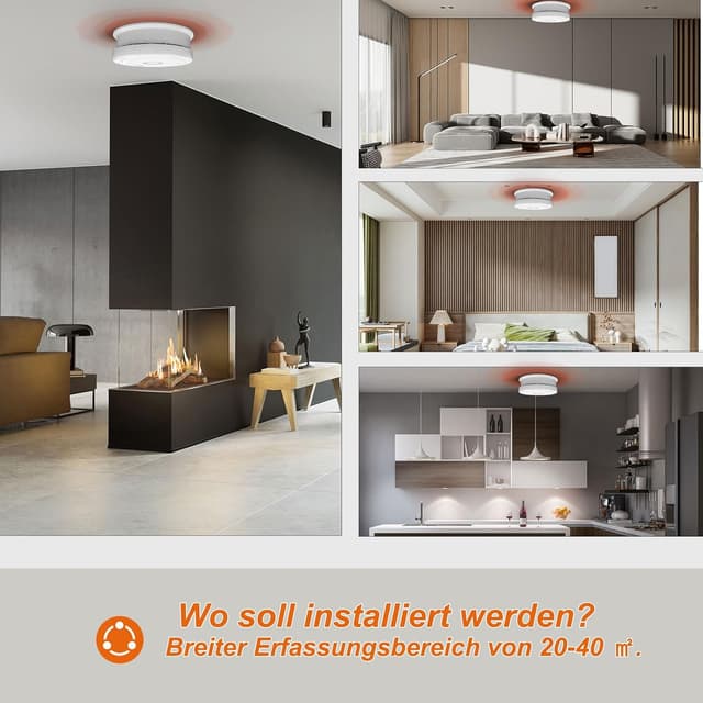 Detalle 2 de Rauchmelder mit Magnetbefestigung & 10-Jahre-Lebensdauer (photoelektrisch, 1 Stück)