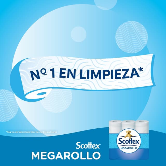 Detalle 2 de Scottex Megarollo papel higiénico 48 rollos (equiv. 96) 🧻