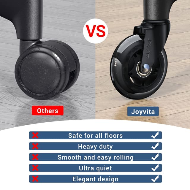 Detalle 2 de Bürostuhlrollen 10 mm x 22 mm (5er-Set) für Hartböden – nur kompatibel mit IKEA Bürostühlen