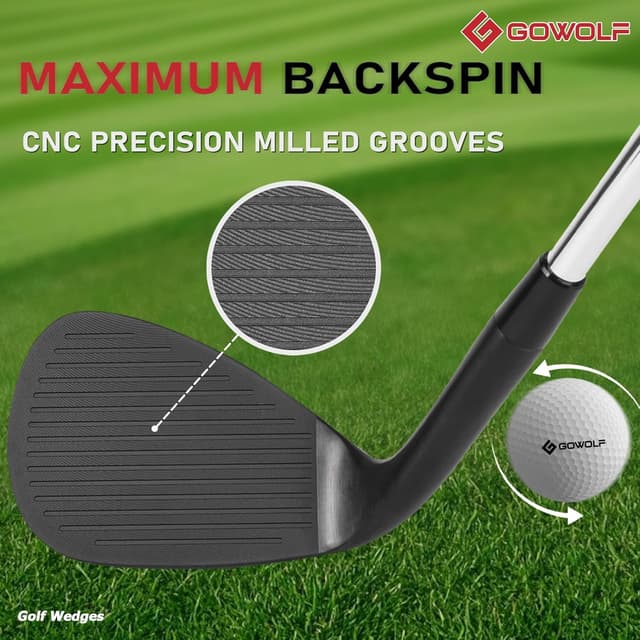 Detalle de Gowolf Forged CNC-Milled Golf Wedges (50–60°) + 69° Options for Right-Hand Players