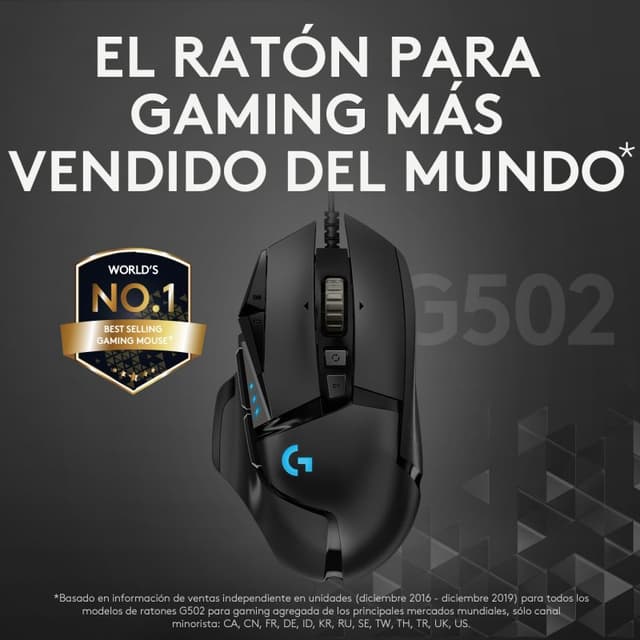 Detalle 2 de Logitech G502 Hero Ratón gaming 25.600 DPI