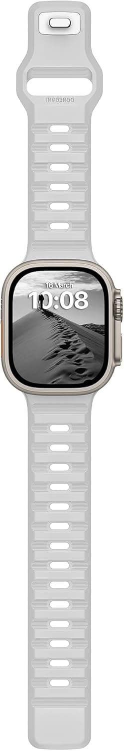 Detalle de ELETTRONEO UC1 cinturino sport in silicone per Apple Watch (Ultra 3 2 49mm, Series 11 10 46mm, 9 8 7 45mm, SE 6 5 4 44mm, 3 2 1 42mm) bianco