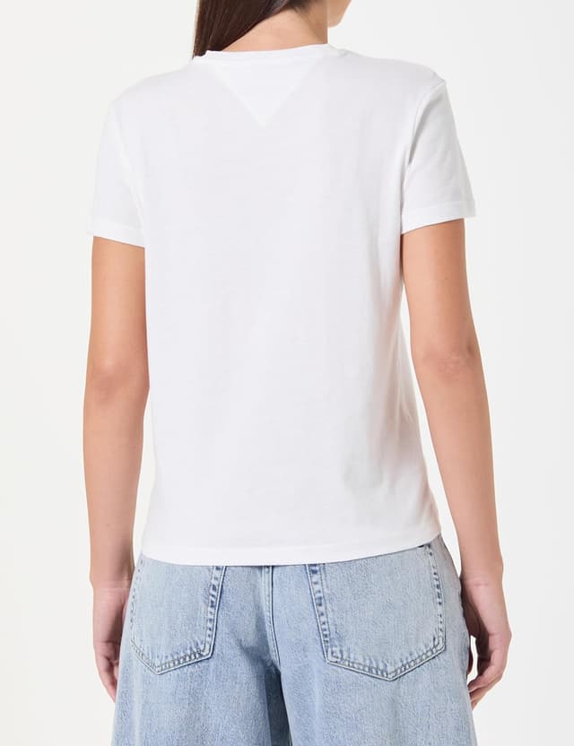 Detalle de Tommy Jeans Maglietta S/S Donna: stile Tommy, taglio estivo