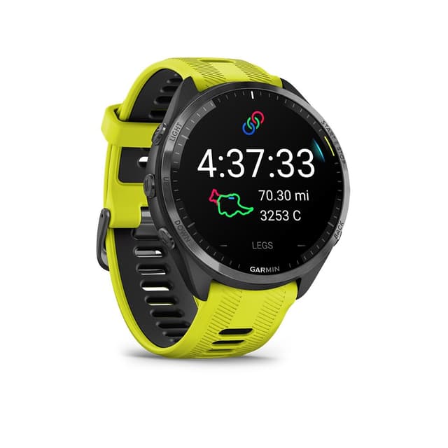Detalle de Garmin Forerunner 965 (reacondicionado “casi a estrenar”) con GPS multibanda para running y triatlón