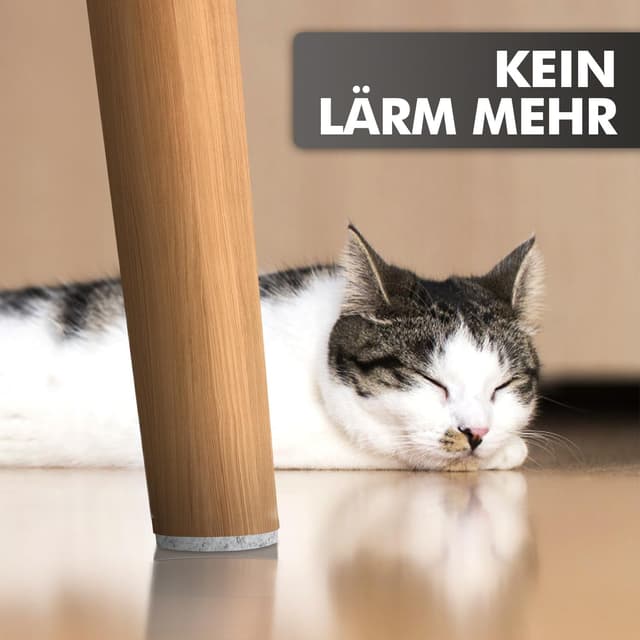 Detalle 2 de shinfly Filzgleiter selbstklebend (4 mm) für Möbel- und Stuhlbeine, grau – zuschneidbar