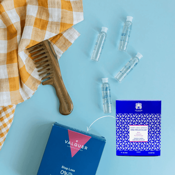 Detalle 2 de Valquer Shock Caída ADN Molecular – Ampollas loción capilar 12x15 ml para la caída