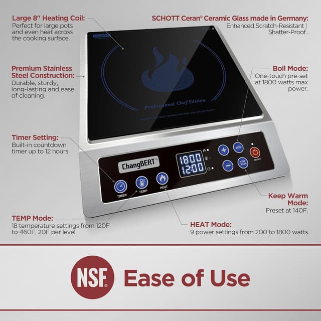 Thumbnail 2 de ChangBERT Induction Cooktop 1800W