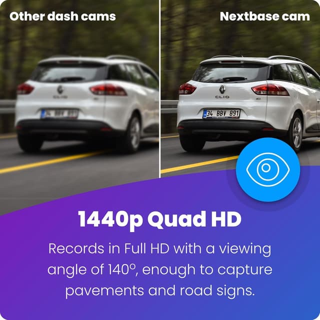 Detalle de Nextbase 422GW Front & Rear Dash Cam with 2.5" IPS Touch Screen, WiFi, GPS & Bluetooth