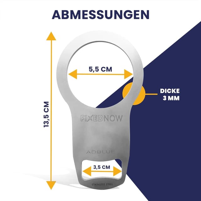 Detalle 2 de FIXEDNOW FixedNow AdBlue chiusura fusibile in acciaio inox (tappo antifurto) per Fiat Ducato, Peugeot Boxer e Citroën Jumper