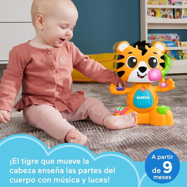 Detalle 2 de Fisher-Price Tin el Tigre: Juguete Musical Educativo 🐯