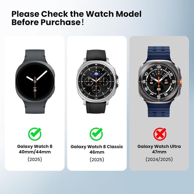 Detalle de Delidigi Magnetic Sport Strap for Samsung Galaxy Watch 8 (40mm/44mm) & Watch 8 Classic 46mm