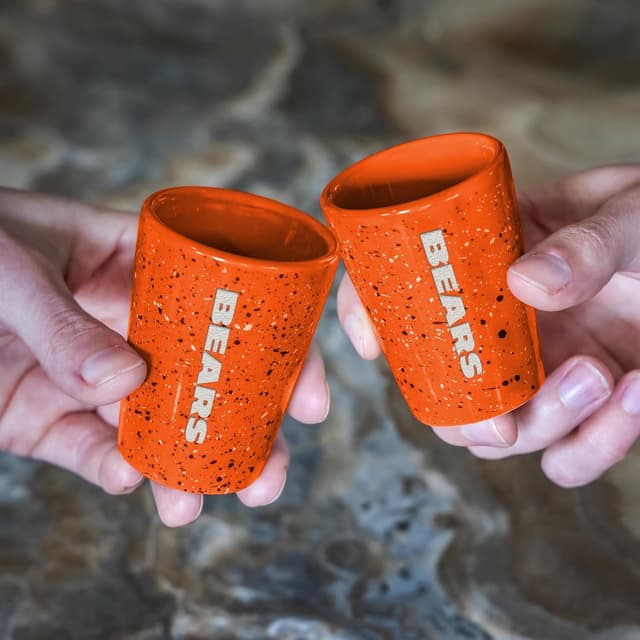 Detalle de Rico Industries NFL Football Primary OR Wordmark Logo 2oz Ceramic Shot Glass (Laser Engraved, Team Color) for Washington Huskies Fans