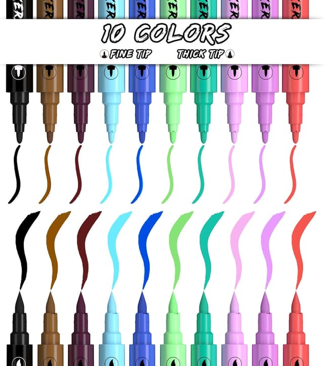 Thumbnail 2 de PFARRER Temporäre Tattoo Marker 10 Farben