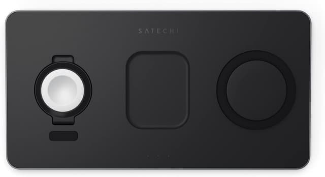 Detalle 2 de SATECHI Caricatore Wireless 3 in 1 con MagSafe per iPhone, Apple Watch e AirPods