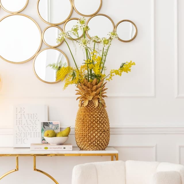 Thumbnail 1 de Kare Design Jarrón Decorativo Pineapple 🍍, Oro XL para Decoración