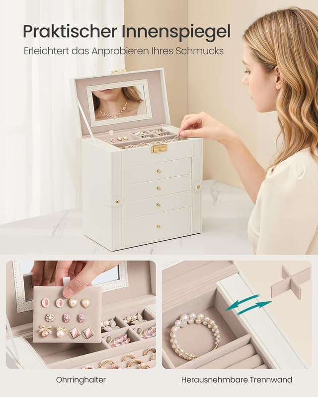 Thumbnail 4 de SONGMICS Schmuckkästchen 5 Ebenen Schmuckaufbewahrung