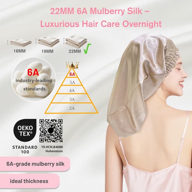 Thumbnail 1 de Townssilk Copri-capelli in seta 22 momme 🌙