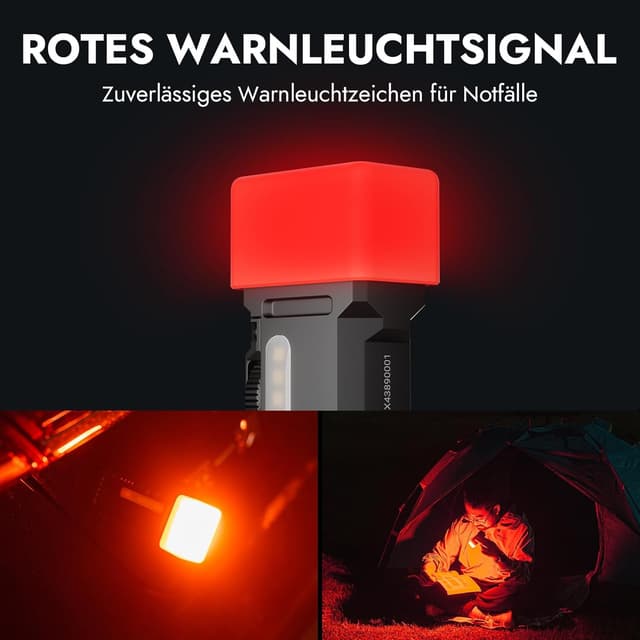 Detalle 2 de WUBEN AC3 Torch Diffuser (diffuseur rouge en silicone) compatible avec X4 / X2 Pro
